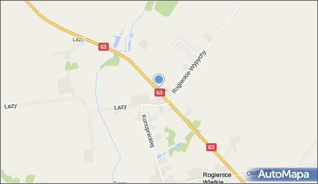 Rogienice Wielkie, Rogienice Wielkie, mapa Rogienice Wielkie