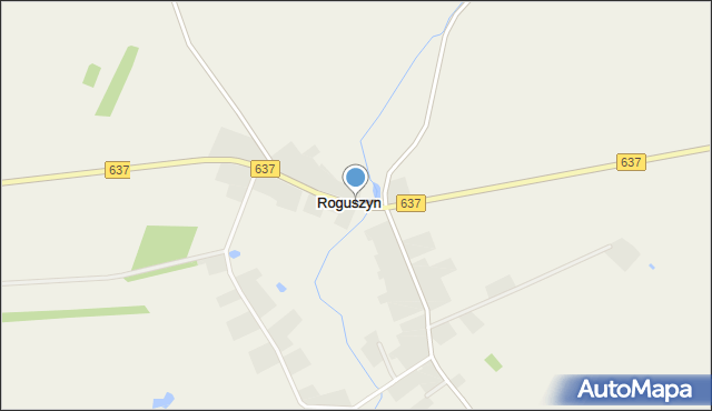 Roguszyn gmina Korytnica, Roguszyn, mapa Roguszyn gmina Korytnica