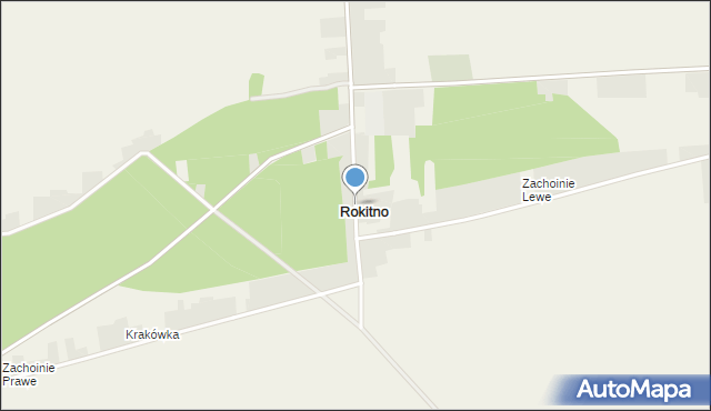 Rokitno gmina Szczekociny, Rokitno, mapa Rokitno gmina Szczekociny