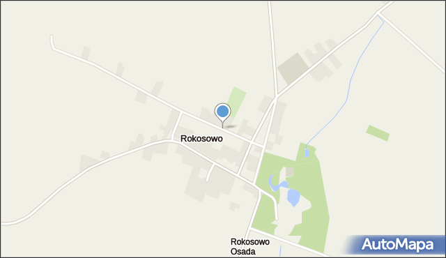 Rokosowo gmina Poniec, Rokosowo, mapa Rokosowo gmina Poniec