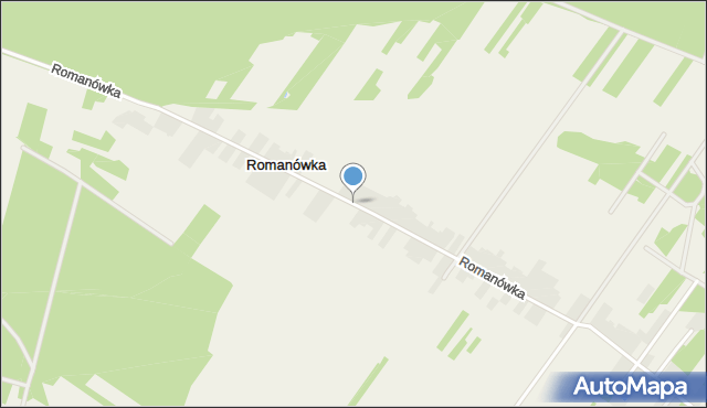 Romanówka gmina Rozprza, Romanówka, mapa Romanówka gmina Rozprza