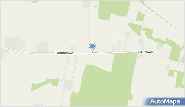 Romanowo gmina Karniewo, Romanowo, mapa Romanowo gmina Karniewo