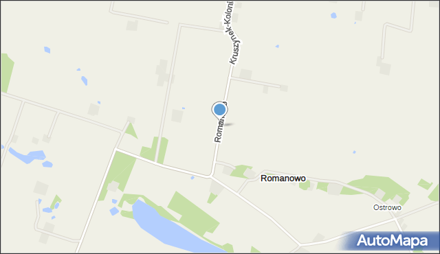 Romanowo gmina Koneck, Romanowo, mapa Romanowo gmina Koneck