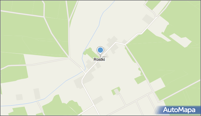 Rostki gmina Szelków, Rostki, mapa Rostki gmina Szelków