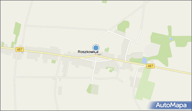 Roszkowice gmina Byczyna, Roszkowice, mapa Roszkowice gmina Byczyna