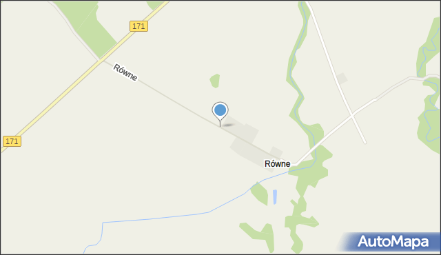 Równe gmina Grzmiąca, Równe, mapa Równe gmina Grzmiąca