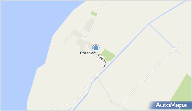 Różaniec gmina Braniewo, Różaniec, mapa Różaniec gmina Braniewo