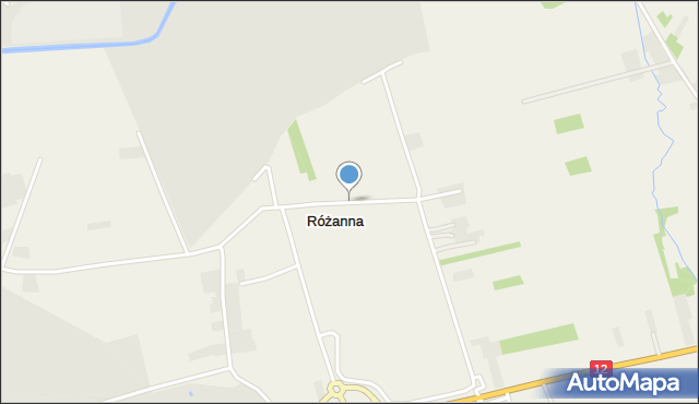 Różanna gmina Opoczno, Różanna, mapa Różanna gmina Opoczno