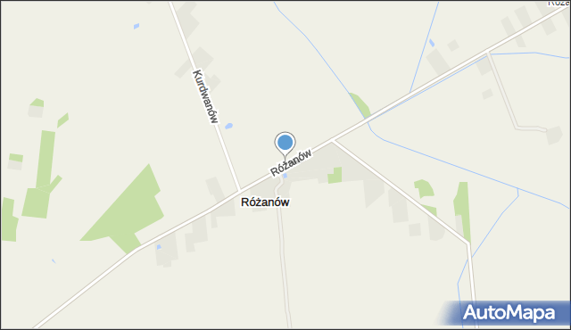 Różanów gmina Wiskitki, Różanów, mapa Różanów gmina Wiskitki