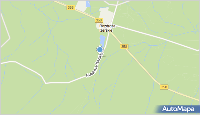 Rozdroże Izerskie, Rozdroże Izerskie, mapa Rozdroże Izerskie