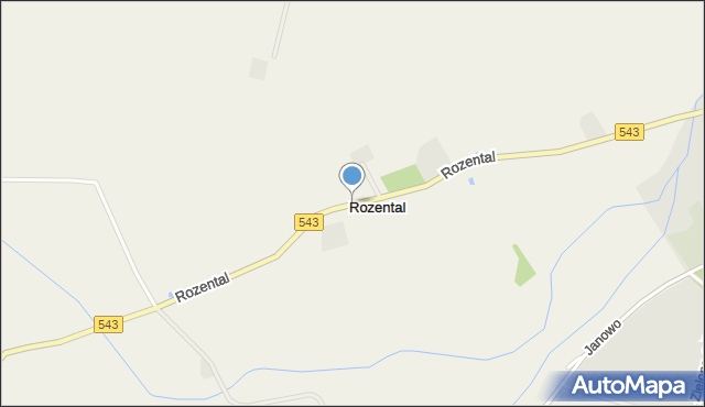 Rozental, Rozental, mapa Rozental