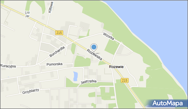 Rozewie, Rozewska, mapa Rozewie