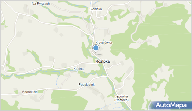 Roztoka gmina Łukowica, Roztoka, mapa Roztoka gmina Łukowica