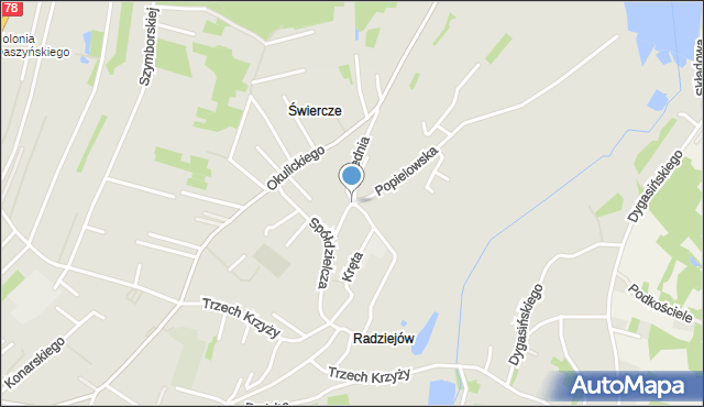 Rybnik, Rondo Radziejowskie, mapa Rybnika