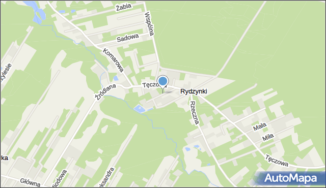 Rydzynki, Rozrywkowa, mapa Rydzynki