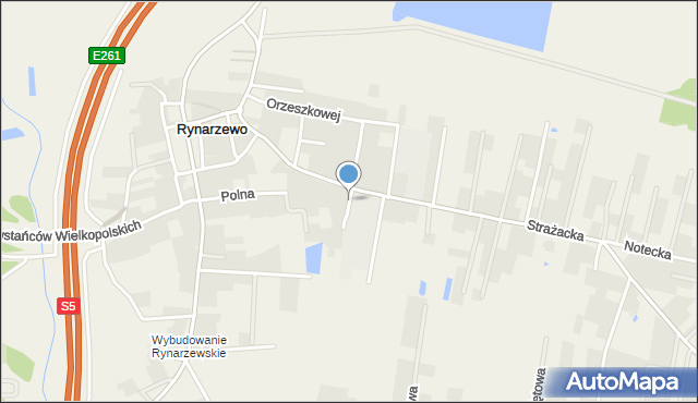 Rynarzewo, Różana, mapa Rynarzewo