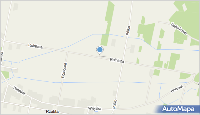 Rzakta, Rolnicza, mapa Rzakta