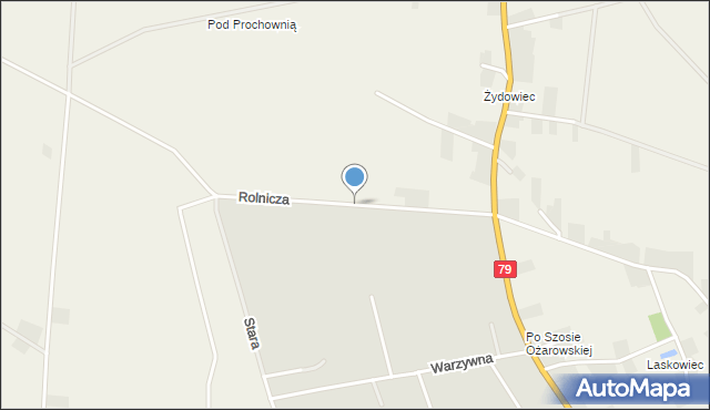 Sandomierz, Rolnicza, mapa Sandomierza