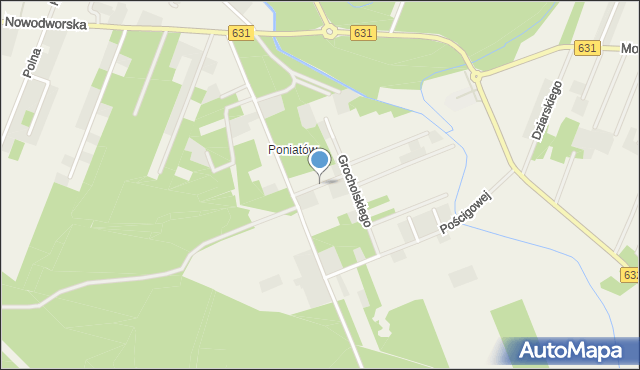 Skrzeszew gmina Wieliszew, Różana, mapa Skrzeszew gmina Wieliszew