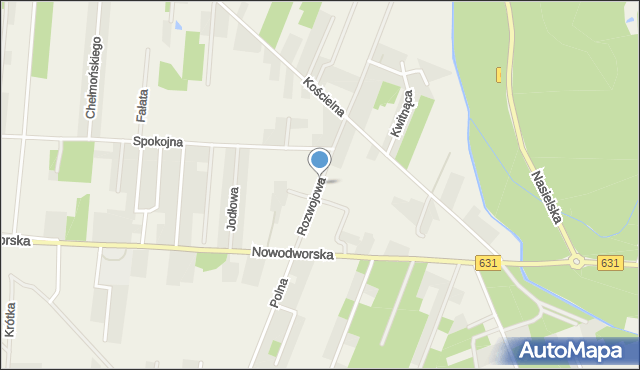 Skrzeszew gmina Wieliszew, Rozwojowa, mapa Skrzeszew gmina Wieliszew