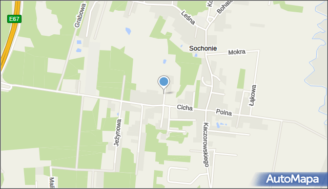 Sochonie, Rogowo, mapa Sochonie