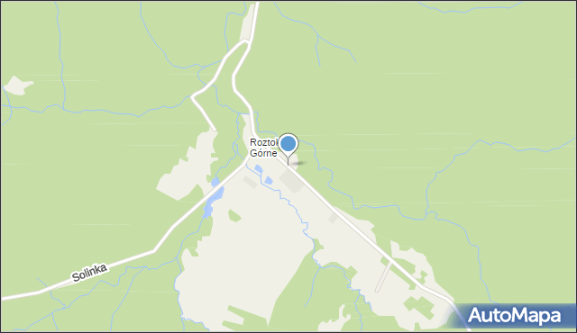 Solinka, Roztoki Górne, mapa Solinka