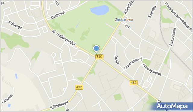Śrem, Rondo św. Jana Pawła II, mapa Śrem