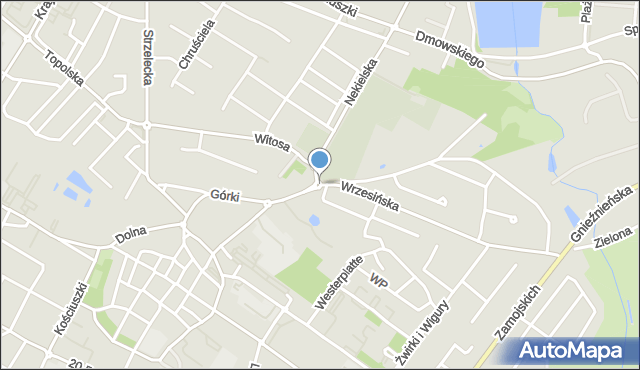 Środa Wielkopolska, Rondo Żołnierzy Niezłomnych, mapa Środa Wielkopolska