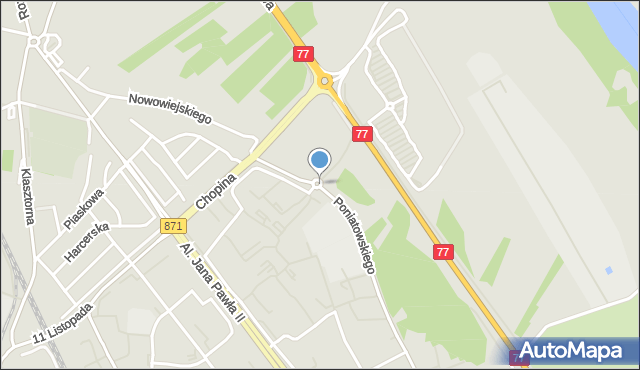 Stalowa Wola, Rondo Honorowych Dawców Krwi, mapa Stalowa Wola