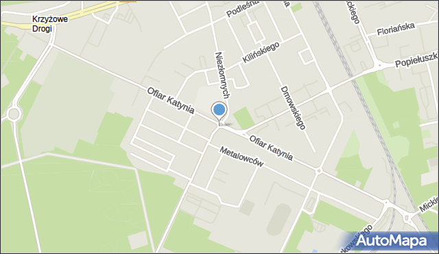 Stalowa Wola, Rondo Kaczyńskiego Lecha, Prezydenta RP, mapa Stalowa Wola