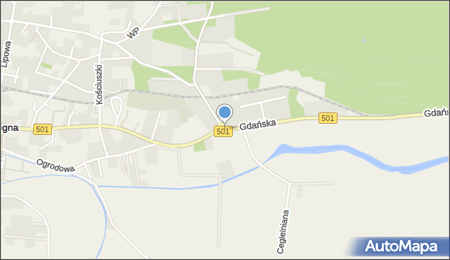 Stegna powiat nowodworski, Rondo bł. Jana Pawła II, mapa Stegna powiat nowodworski
