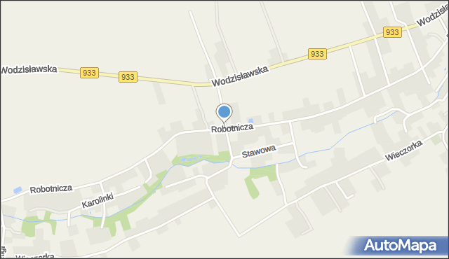 Studzionka gmina Pszczyna, Robotnicza, mapa Studzionka gmina Pszczyna