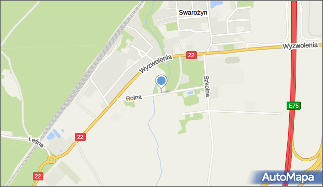 Swarożyn, Rolna, mapa Swarożyn