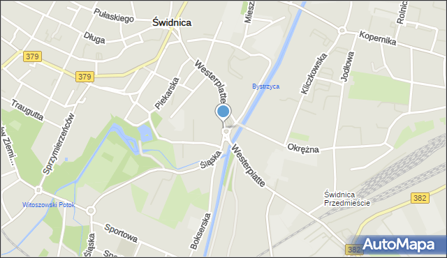 Świdnica, Rondo Orląt Lwowskich, mapa Świdnicy
