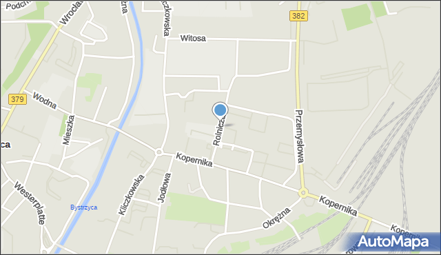 Świdnica, Rolnicza, mapa Świdnicy