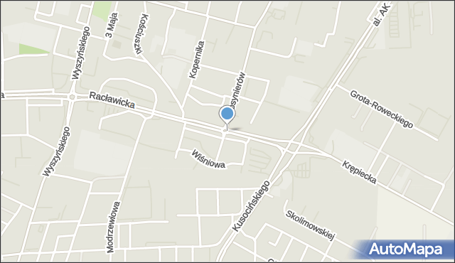 Świdnik, Rondo Franczaka-Laluś Józefa, mapa Świdnika