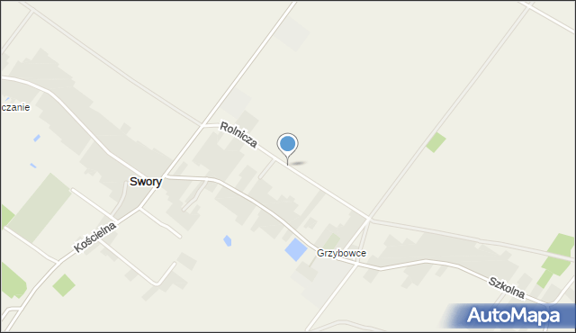 Swory, Rolnicza, mapa Swory