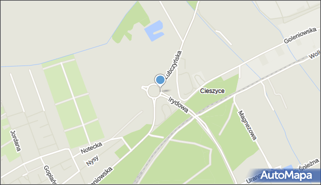 Szczecin, Rondo Gryfa, mapa Szczecina