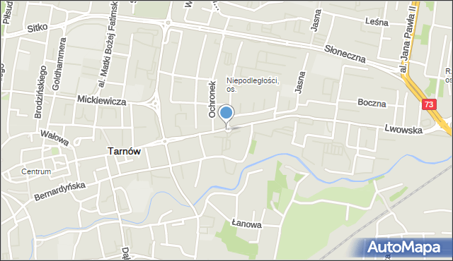 Tarnów, Rondo Dagnanów, mapa Tarnów