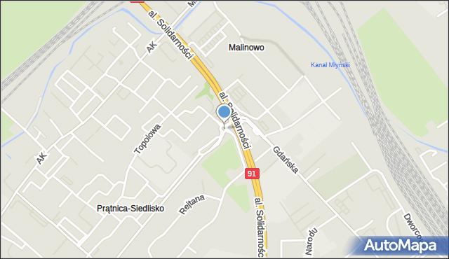 Tczew, Rondo Kociewskie, mapa Tczew