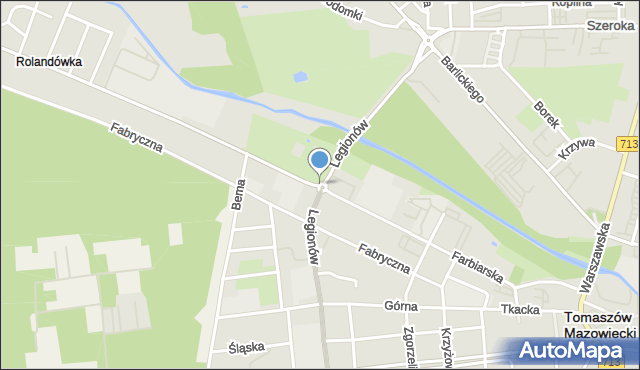 Tomaszów Mazowiecki, Rondo Buka Tadeusza, gen., mapa Tomaszów Mazowiecki