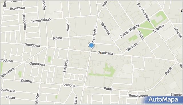 Tomaszów Mazowiecki, Rondo Wyszyńskiego Stefana - Prymasa Polski, ks. kard., mapa Tomaszów Mazowiecki