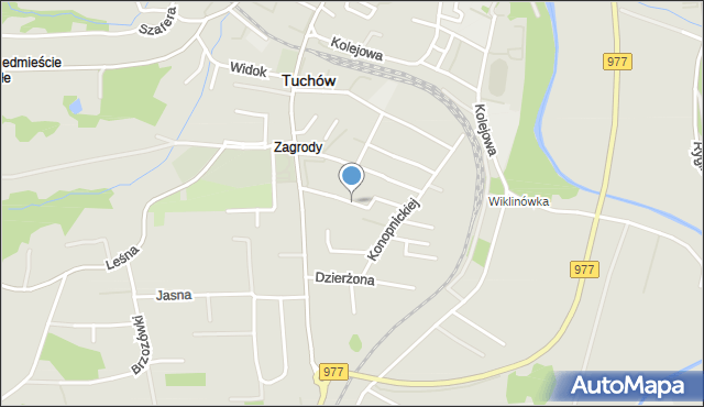 Tuchów, Rozwadowskich, mapa Tuchów