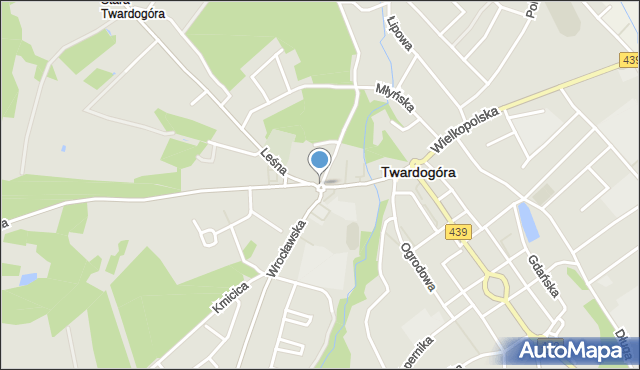 Twardogóra, Rondo Kresowian, mapa Twardogóra