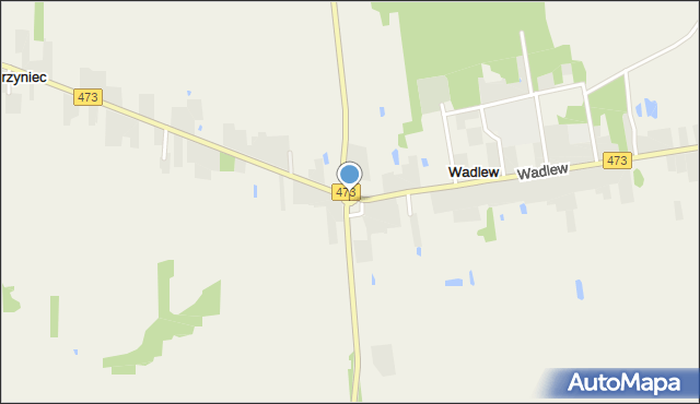 Wadlew, Rondo Burskiego Jarosława, ks., mapa Wadlew