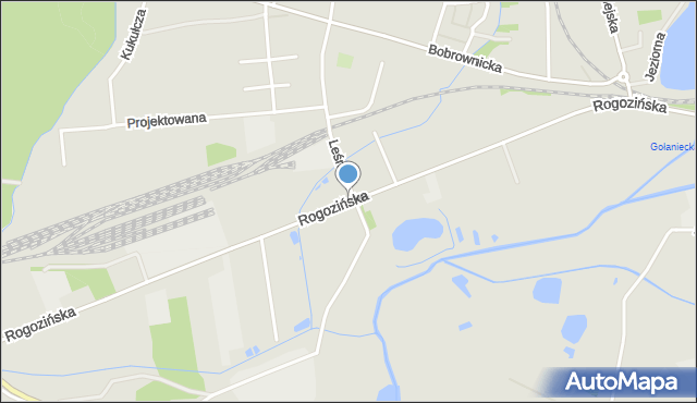 Wągrowiec, Rogozińska, mapa Wągrowiec