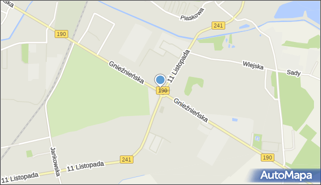 Wągrowiec, Rondo Gnieźnieńskie, mapa Wągrowiec