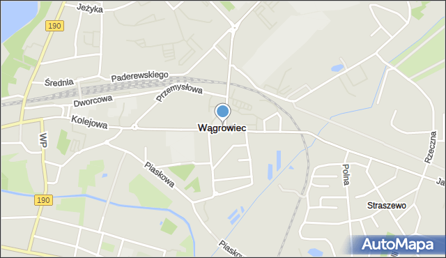 Wągrowiec, Rondo Pałuckie, mapa Wągrowiec