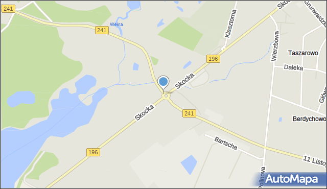 Wągrowiec, Rondo Skockie, mapa Wągrowiec