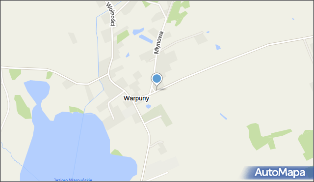 Warpuny, Robotnicza, mapa Warpuny